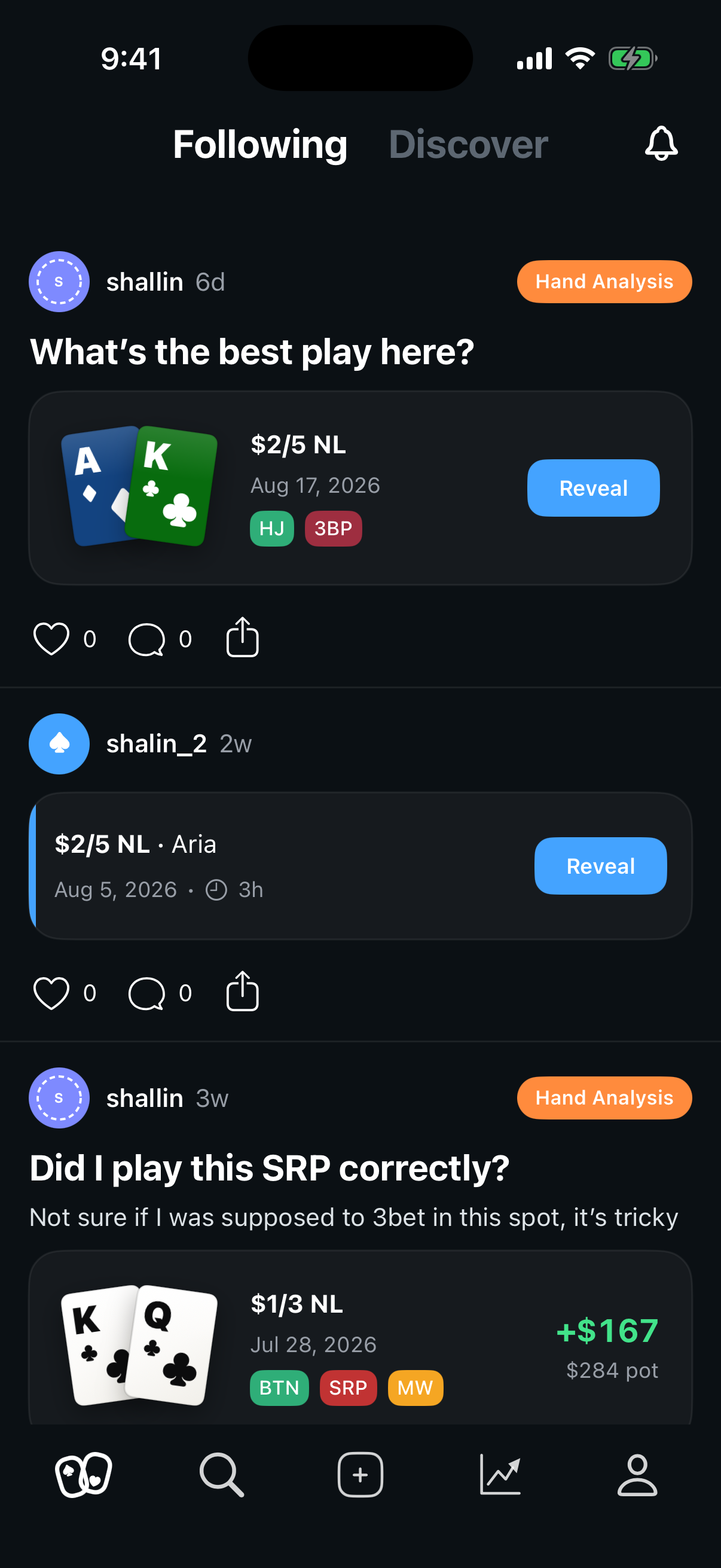 Showdown Felt with real poker posts